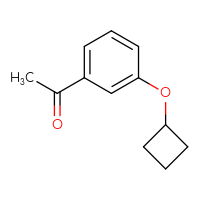 Chemical structure of 1-(3-cyclobutoxyphenyl)ethan-1-one - CSSB00012519169