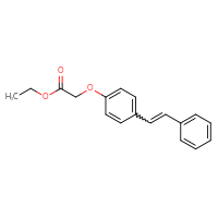 Chemical structure of ethyl 2-[4-(2-phenylethenyl)phenoxy]acetate - CSSB13638529303