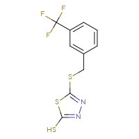 Chemical structure of 5-({[3-(trifluoromethyl)phenyl]methyl}sulfanyl)-1,3,4-thiadiazole-2-thiol - CSSB00000034983
