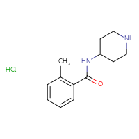 Chemical structure of 2-methyl-N-(piperidin-4-yl)benzamide hydrochloride - CSSB06633778851