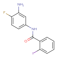 Chemical structure of N-(3-amino-4-fluorophenyl)-2-iodobenzamide - CSSB00000511912