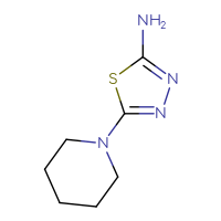 Chemical structure of 5-(piperidin-1-yl)-1,3,4-thiadiazol-2-amine - CSSB00000087702