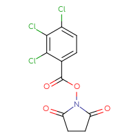 Chemical structure of 2,5-dioxopyrrolidin-1-yl 2,3,4-trichlorobenzoate - CSSB06433915004
