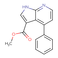 Chemical structure of methyl 4-phenyl-1H-pyrrolo[2,3-b]pyridine-3-carboxylate - CSSB00159350706