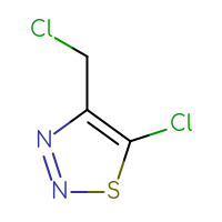 Chemical structure of 5-chloro-4-(chloromethyl)-1,2,3-thiadiazole - CSSB00000018852