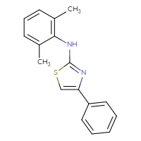 Chemical structure of N-(2,6-dimethylphenyl)-4-phenyl-1,3-thiazol-2-amine - CSSB00025754467