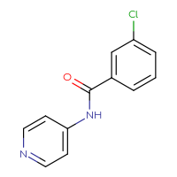 Chemical structure of 3-chloro-N-(pyridin-4-yl)benzamide - CSSB00000015485