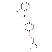 Chemical structure of 2-methyl-N-{4-[(oxolan-2-yl)methoxy]phenyl}benzamide - CSSB00046802353