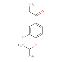 Chemical structure of 1-[3-fluoro-4-(propan-2-yloxy)phenyl]propan-1-one - CSSB00010302685