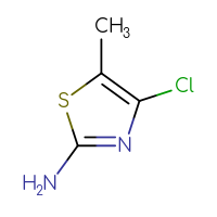 Chemical structure of 4-chloro-5-methyl-1,3-thiazol-2-amine - CSSB00021432172