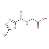 Chemical structure of 2-[(5-methylthiophen-2-yl)formamido]acetic acid - CSSB00000183417