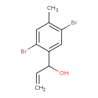 Chemical structure of 1-(2,5-dibromo-4-methylphenyl)prop-2-en-1-ol - CSSB20690314575