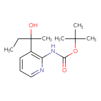 Chemical structure of tert-butyl N-[3-(2-hydroxybutan-2-yl)pyridin-2-yl]carbamate - CSSB20846912127