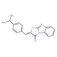 Chemical structure of (4Z)-4-{[4-(propan-2-yl)phenyl]methylidene}-5-thia-2,7-diazatricyclo[6.4.0.0²,⁶]dodeca-1(12),6,8,10-tetraen-3-one - CSSB00132916494