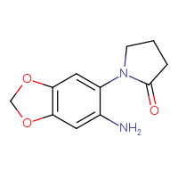 Chemical structure of 1-(6-amino-2H-1,3-benzodioxol-5-yl)pyrrolidin-2-one - CSSB00010223877