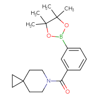 Chemical structure of 6-[3-(4,4,5,5-tetramethyl-1,3,2-dioxaborolan-2-yl)benzoyl]-6-azaspiro[2.5]octane - CSSB02229499312