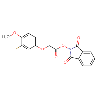 Chemical structure of 1,3-dioxo-2,3-dihydro-1H-isoindol-2-yl 2-(3-fluoro-4-methoxyphenoxy)acetate - CSSB17484204816