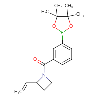 Chemical structure of 2-ethenyl-1-[3-(4,4,5,5-tetramethyl-1,3,2-dioxaborolan-2-yl)benzoyl]azetidine - CSSB06431344767