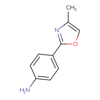 Chemical structure of 4-(4-methyl-1,3-oxazol-2-yl)aniline - CSSB00012064008