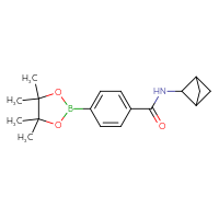 Chemical structure of N-{bicyclo[1.1.1]pentan-2-yl}-4-(4,4,5,5-tetramethyl-1,3,2-dioxaborolan-2-yl)benzamide - CSSB20975037848