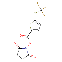 Chemical structure of 2,5-dioxopyrrolidin-1-yl 5-[(trifluoromethyl)sulfanyl]thiophene-2-carboxylate - CSSB20270306544