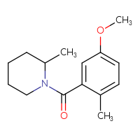 Chemical structure of 1-(5-methoxy-2-methylbenzoyl)-2-methylpiperidine - CSSB01387292115