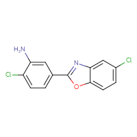 Chemical structure of 2-chloro-5-(5-chloro-1,3-benzoxazol-2-yl)aniline - CSSB00000665453