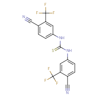 Chemical structure of 1,3-bis[4-cyano-3-(trifluoromethyl)phenyl]thiourea - CSSB00102514729