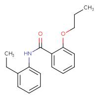 Chemical structure of N-(2-ethylphenyl)-2-propoxybenzamide - CSSB00121605816