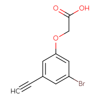 Chemical structure of 2-(3-bromo-5-ethynylphenoxy)acetic acid - CSSB06256034121
