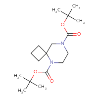 Chemical structure of 5,8-di-tert-butyl 5,8-diazaspiro[3.5]nonane-5,8-dicarboxylate - CSSB01201713799