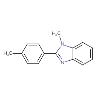 Chemical structure of 1-methyl-2-(4-methylphenyl)-1H-1,3-benzodiazole - CSSB00027934080