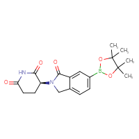 Chemical structure of (3S)-3-[1-oxo-6-(4,4,5,5-tetramethyl-1,3,2-dioxaborolan-2-yl)-2,3-dihydro-1H-isoindol-2-yl]piperidine-2,6-dione - CSSB21511091595