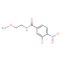 Chemical structure of 3-chloro-N-(2-methoxyethyl)-4-nitrobenzamide - CSSB00000292495