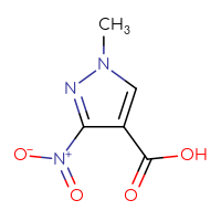 Chemical structure of 1-methyl-3-nitro-1H-pyrazole-4-carboxylic acid - CSSB00000078911