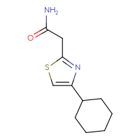 Chemical structure of 2-(4-cyclohexyl-1,3-thiazol-2-yl)acetamide - CSSB00045293102