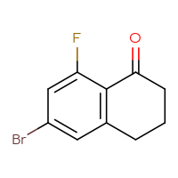 Chemical structure of 6-bromo-8-fluoro-1,2,3,4-tetrahydronaphthalen-1-one - CSSB00010133567
