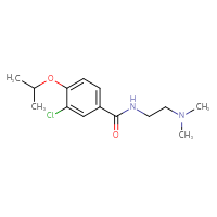 Chemical structure of 3-chloro-N-[2-(dimethylamino)ethyl]-4-(propan-2-yloxy)benzamide - CSSB06461171179