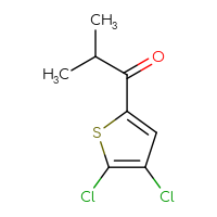 Chemical structure of 1-(4,5-dichlorothiophen-2-yl)-2-methylpropan-1-one - CSSB00121210059