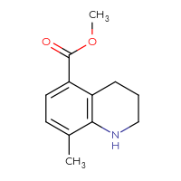 Chemical structure of methyl 8-methyl-1,2,3,4-tetrahydroquinoline-5-carboxylate - CSSB00010558906