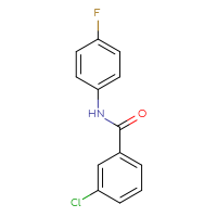 Chemical structure of 3-chloro-N-(4-fluorophenyl)benzamide - CSSB00046191998