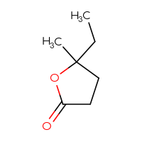 Chemical structure of 5-ethyl-5-methyloxolan-2-one - CSSB00014010206