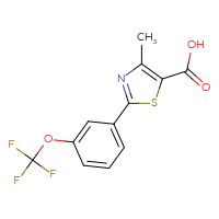 Chemical structure of 4-methyl-2-[3-(trifluoromethoxy)phenyl]-1,3-thiazole-5-carboxylic acid - CSSB00053391625