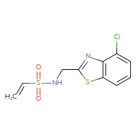 Chemical structure of N-[(4-chloro-1,3-benzothiazol-2-yl)methyl]ethene-1-sulfonamide - CSSB21332098943