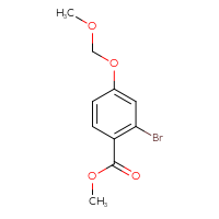 Chemical structure of methyl 2-bromo-4-(methoxymethoxy)benzoate - CSSB21147181277