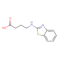Chemical structure of 4-[(1,3-benzothiazol-2-yl)amino]butanoic acid - CSSB00000197382