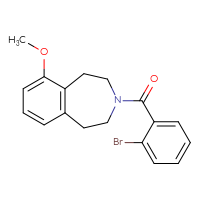 Chemical structure of 3-(2-bromobenzoyl)-6-methoxy-2,3,4,5-tetrahydro-1H-3-benzazepine - CSSB00971676031