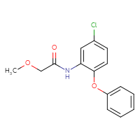 Chemical structure of N-(5-chloro-2-phenoxyphenyl)-2-methoxyacetamide - CSSB00026795439