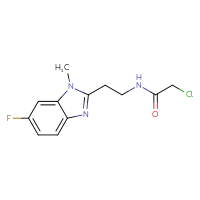 Chemical structure of 2-chloro-N-[2-(6-fluoro-1-methyl-1H-1,3-benzodiazol-2-yl)ethyl]acetamide - CSSB02005800309