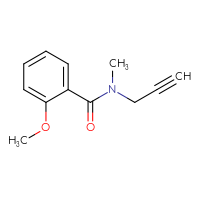 Chemical structure of 2-methoxy-N-methyl-N-(prop-2-yn-1-yl)benzamide - CSSB00013049691
